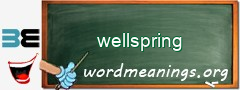 WordMeaning blackboard for wellspring